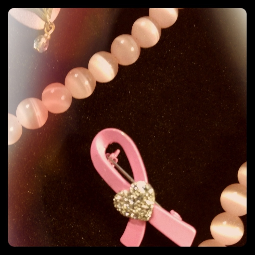 VINTAGE JEWELRY LOT BREAST CANCER AWARENESS